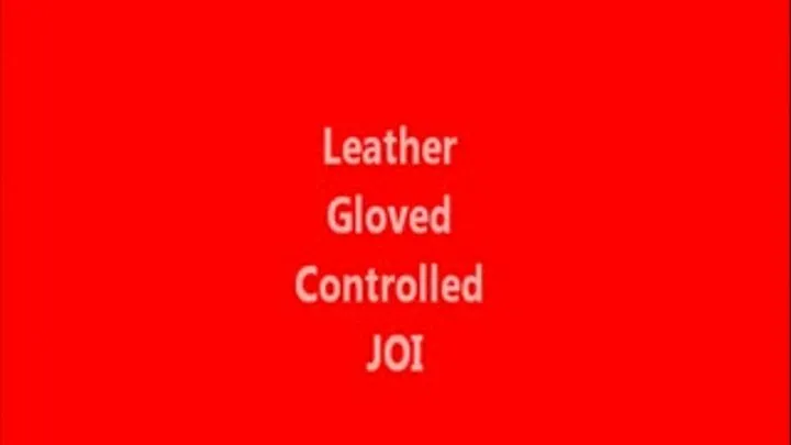 Leather Gloved Controlled JOI *