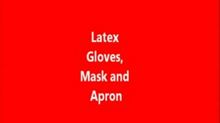 Latex Apron, Gloves and Mask Love