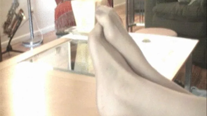 Gabby's outstretched nylon toes 5