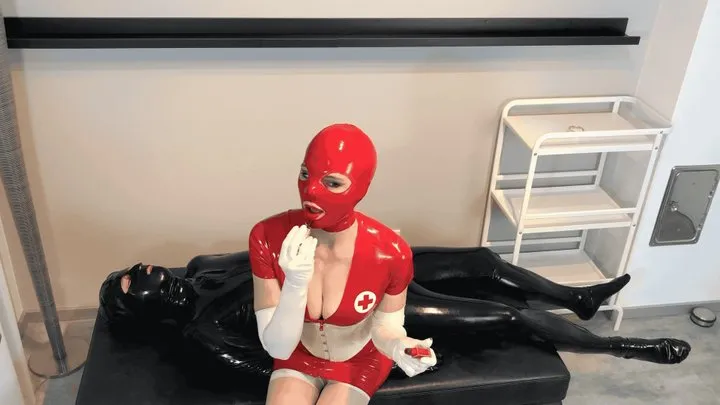 Bupshi - slutty latex nurse fucks napping patient