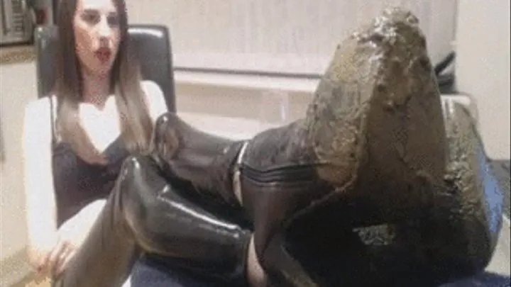 Lick clean My disgusting muddy boots POV