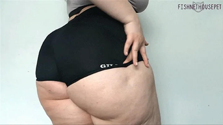 BBW Ass In Spandex Shorts