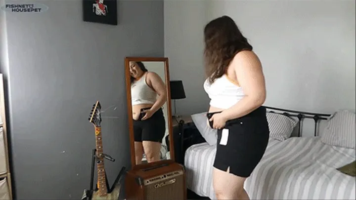 BBW Embarrassed by Tiny Shorts