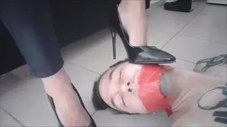 Pathetic slave Used by sexy Mistress
