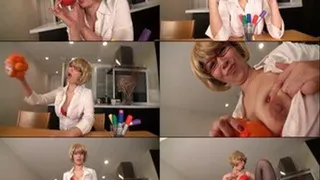 Bad Teacher Fucks with Fruit! - Part 2 (Faster Download)