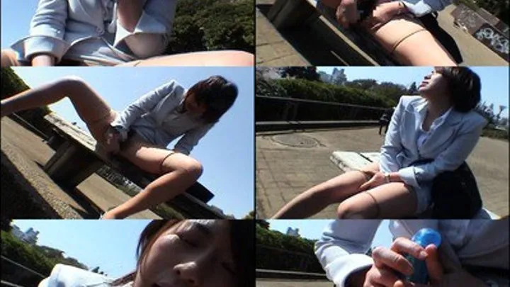 Office Lady Sunbathes and Masturbates! - Full version