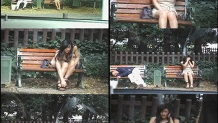 Exhibitionist on a Bench!