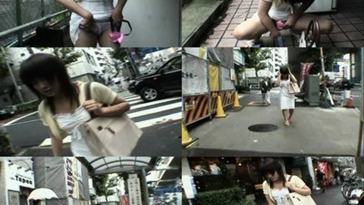 Woman Wets Herself Walking Around the Streets! - Part 1 - RRR-002