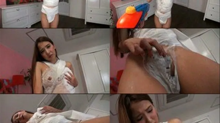 Wife is Soaked in Water and Slowly Gets Naked! - Part 1 - LIA-011 (Faster Download)