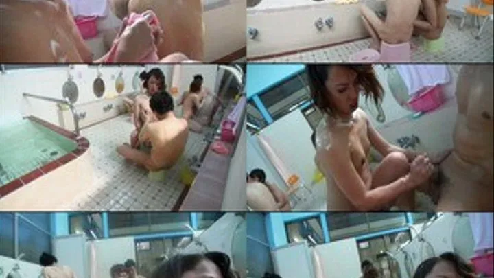 Group Pleasure in Public Bath! - Part 3 (Faster Download)