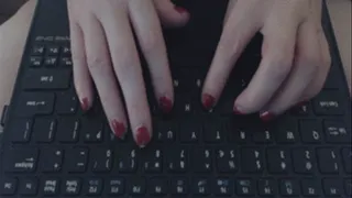 More Typing with Chipped Red Nail Polish