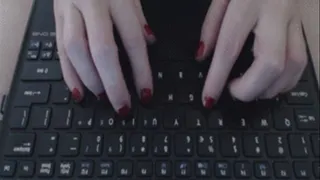 Chipped Finger Nail Polish Typing