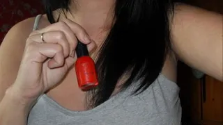 painting my nails red