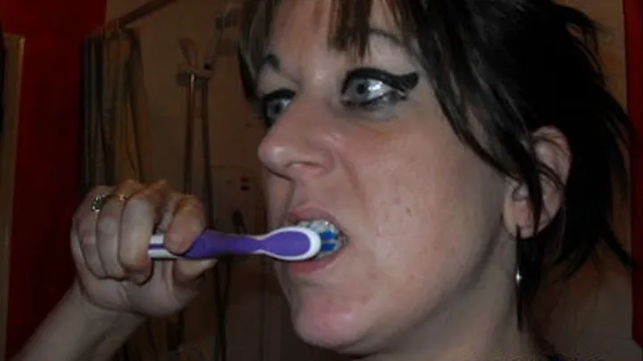 brushing my teeth