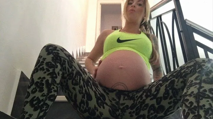 pregnant gym girl demands all of your cum