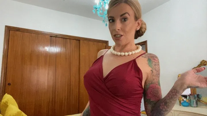 Sexy milf Charlie Zoe's nips poke through elegant dress