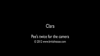 CLARA PEE'S TWICE ON CAMERA FOR YOU