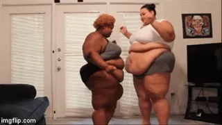 Brianna & Yaya: Belly Bump & Jiggle