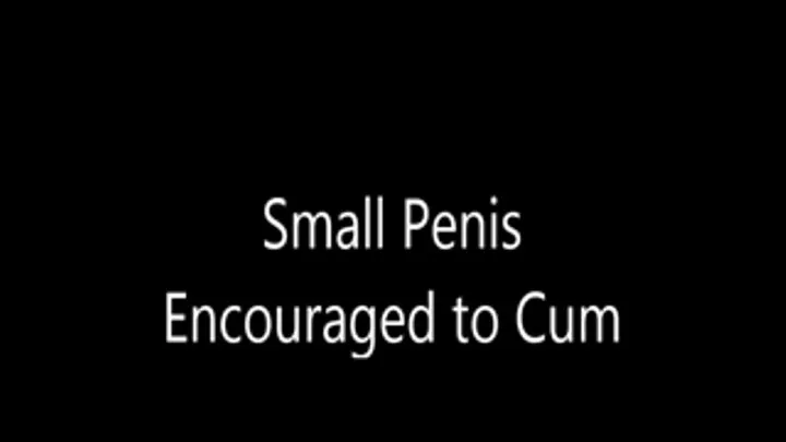 Small Penis Encouraged to Cum