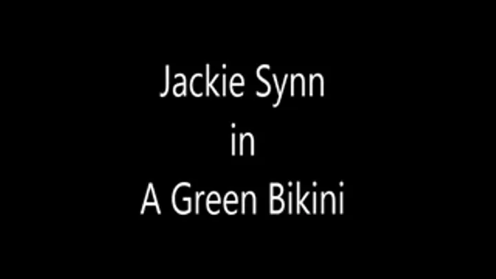 Jackie Synn in A Green Bikini