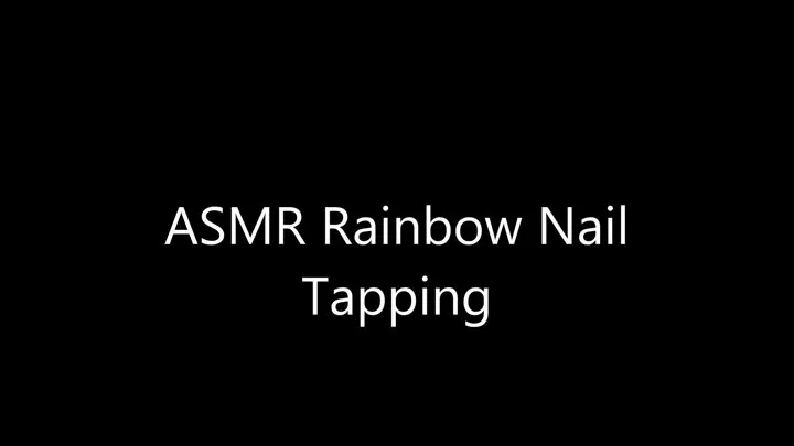 ASMR Rainbow Nail Tapping