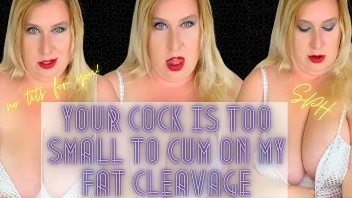 Your Cock is Too Small to Cum on My Fat Cleavage
