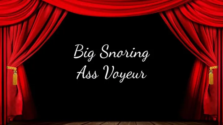 Big Snoring Ass Voyeur