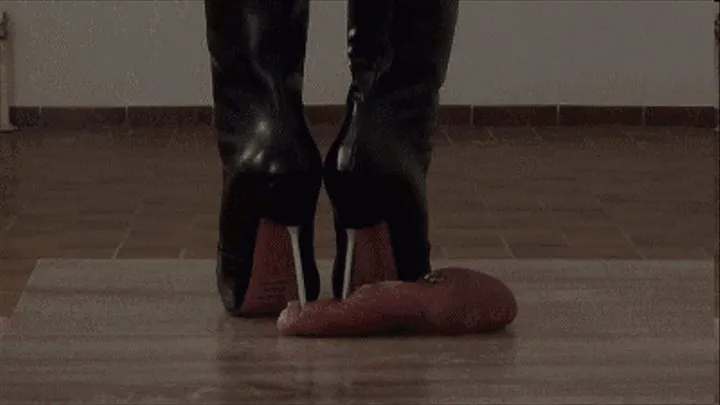 Lady Latisha's Extreme Sadistic Trampling Bootjob Clip 2A - Close Up!