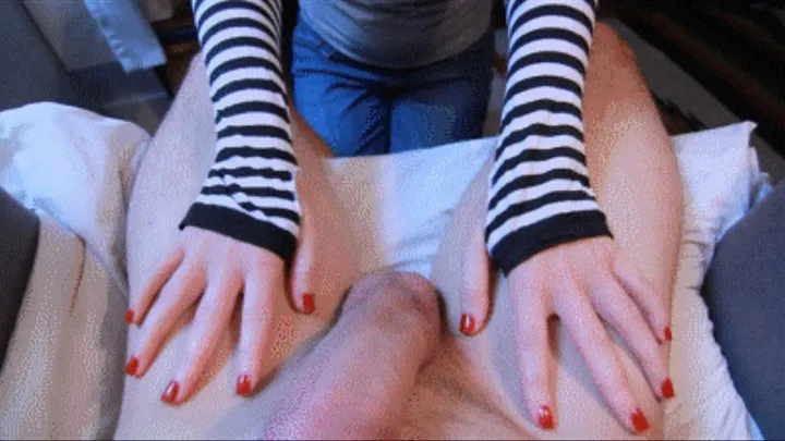 55- Stripes Handjob