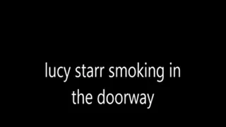 smoking in the door way