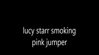 lucy starr smokes in pink jumper