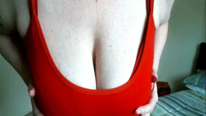 Red Titty Tease Cum Countdown