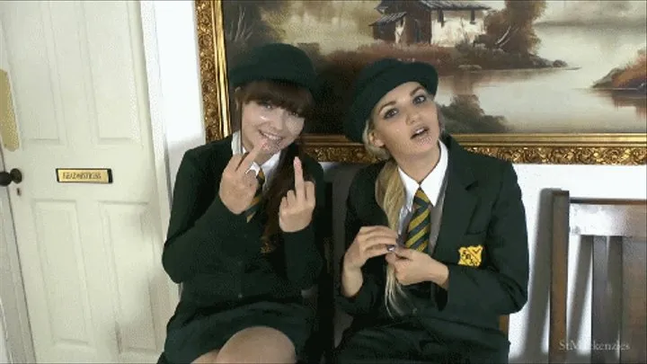 Bratty School Girls Dolly & Helen Verbally Humiliate You While You Wait for Headmistress