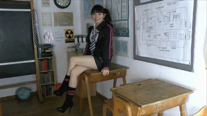 Slutty School Girl Helen Teases You as She Insults Your Tiny Dick