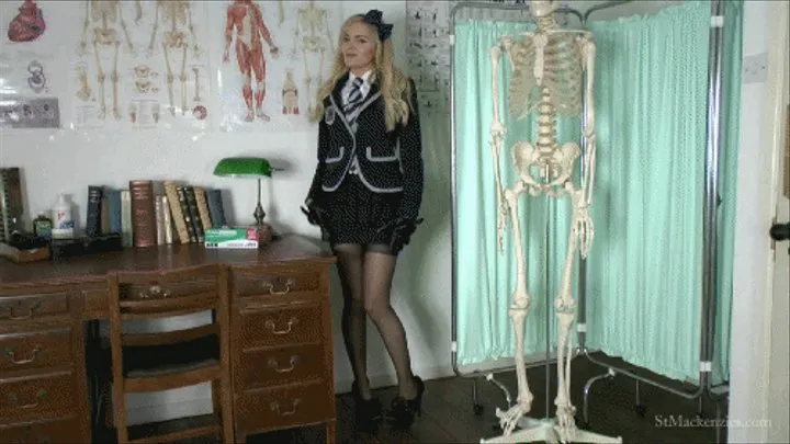 Pretty School Girl Lacey Teases You as She Strips Behind the Medical Screen