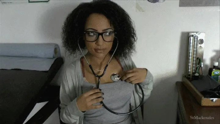 Sexy Teacher Miss Klass Plays with a Stethoscope While Trying to Listen to Her Heart