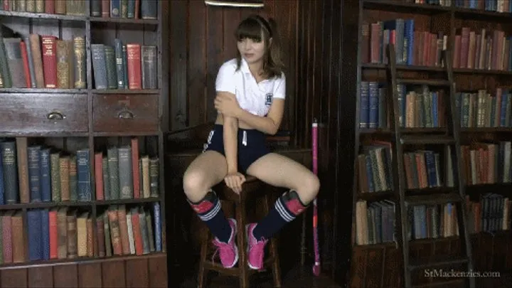 Sexy School Girl Helen Strips after Falling Victim to Itching Powder in Her Gym Kit