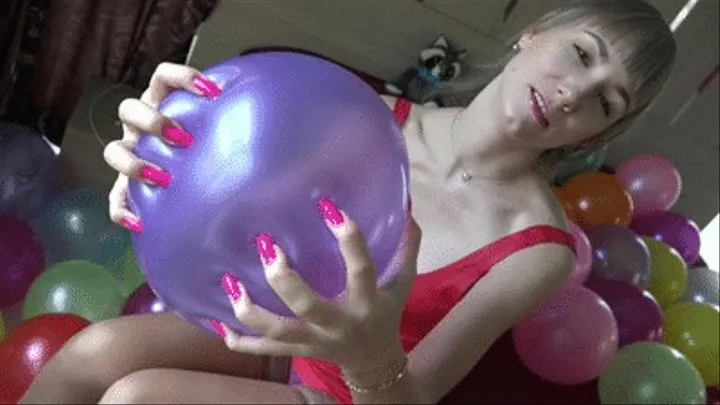 360 Balloons Popping Handjob