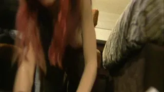 Redhead hottie plays with dildo
