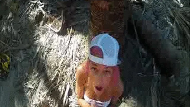 Backwards Hat Blowjob in Jungle fucking HOT