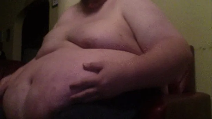 Watch as the Fat Blob Struggles to Lean Up on a Full Gut and Finishs Stuffing Himself with 3,000 Calories of Chocolate