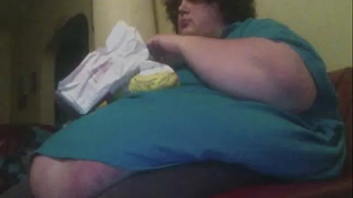 670 Pound Fat Guy Stuffing Himself with McDonald's