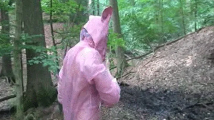 PVC suit and rubber boots in the mud