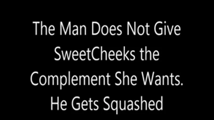 Man Doesnt GIve SweetCheeks the Compliment She Wants . Hes Squashed