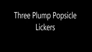 Three Plump Popsicle Lickers Naked In The Pool