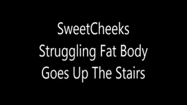 SweetCheeks Struggling Fat Body Makes It up The Stairs