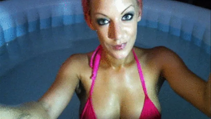 Smoking Striptease in Hot Tub