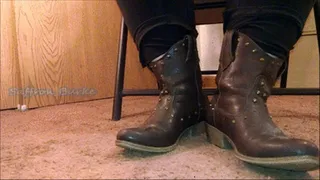 Brown Studded Boots