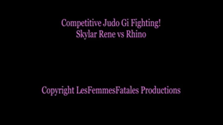 Competitive Mixed Wrestling for Pins in Judo Gis! Skylar Rene vs Rhino