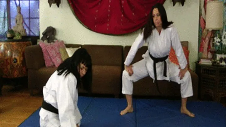 Competitive Female Wrestling for Pins in Judo Gis! Gia Primo vs Kristiana